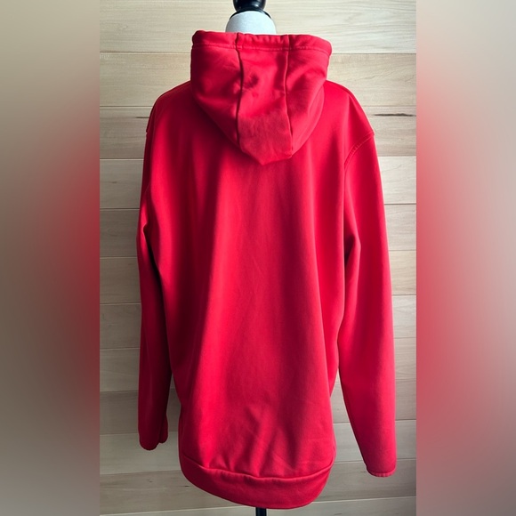 Under Armour sweatshirt, size large, red, hoodie, front pouch, long sleeve - Picture 5 of 10